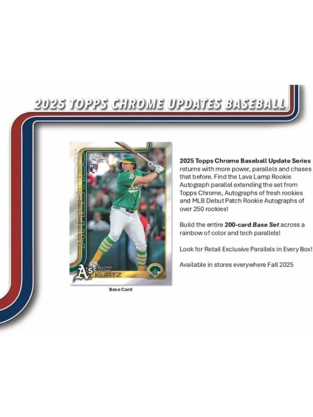 2025 Baseball Mega Box - Topps Chrome Update, 2 Raywave Parallels, Trading Cards